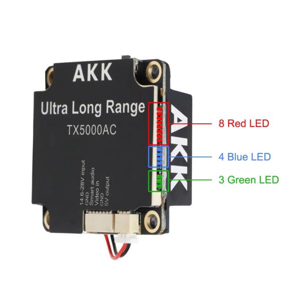 AKK 5W FPV VTX 5.8G 5W Video Transmitter TX5000AC Ultra Long Range TBS Protocol