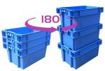 Injection Material Custom Logo Nestable and Stackable Plastic Crate with