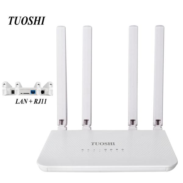 Quality OEM RJ45 LAN RJ11 VOLTE 4G CPE WiFi Router SIM Card Hotspot CAT4 32 Users for sale