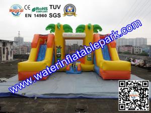 China Tropical Tree Inflatable Bouncy Castle / Childrens Commercial Jumping Castles wholesale