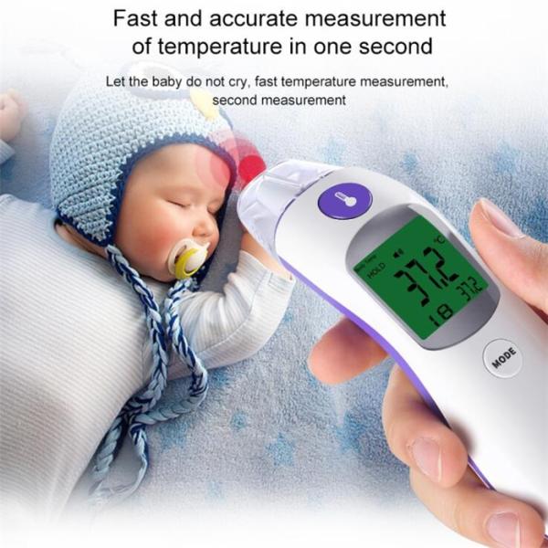 Forehead And Ear Instant Read Thermometer Baby Infrared Non Contact Three Color