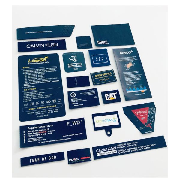 Manufacturer OEM ODM Embossed Soft Woven Labels Woven Logo Tag Neck Labels for Garment Use