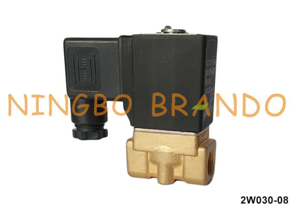 Quality 2W030-08 Airtac Type Brass Solenoid Valve For Water Air 1/4'' 220V 110V 24V for sale