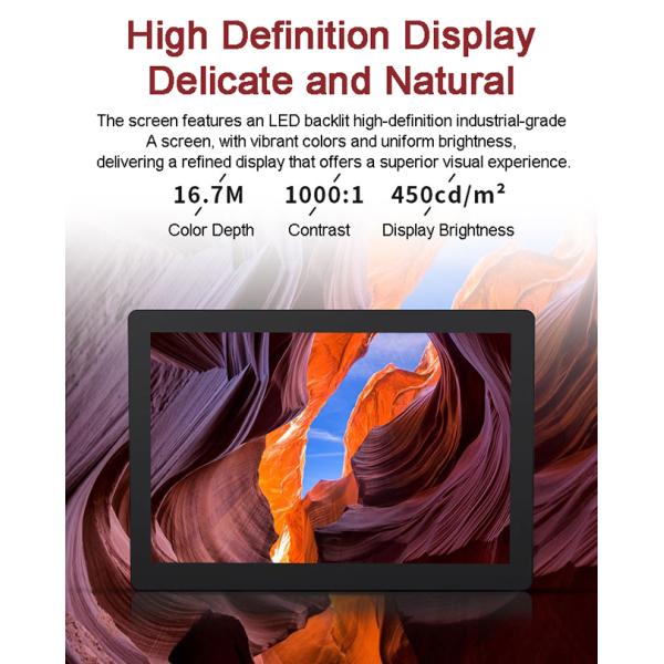 3mm Bezel 17 Inch LCD Touch Screen High Brightness Sunlight Readable IP65 With Capacitive Touch IPC