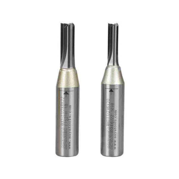 1 / 2 TCT Carbide Tipped TCT Router Bits CNC Engraving Tools Three Edge File Tooth Straight groove Milling Cutter