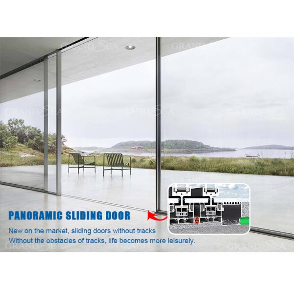 European Standard Design Frameless Aluminum Interior Noiseless Sliding Door for Kitchen