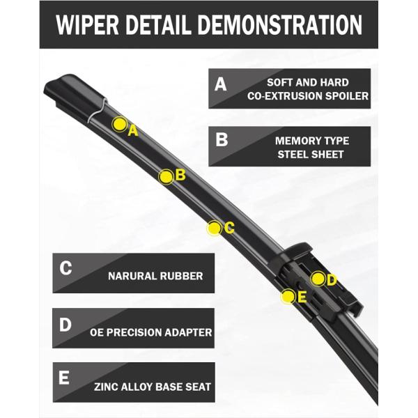 Windscreen Wiper Arm Wiper Blade Universal Type Universal Soft Car Windscreen Wiper Blade For universal car