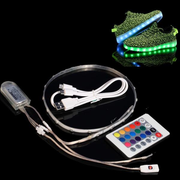 USB 3.7V Rechargeable Waterproof Led Strip Lights With Remote Control