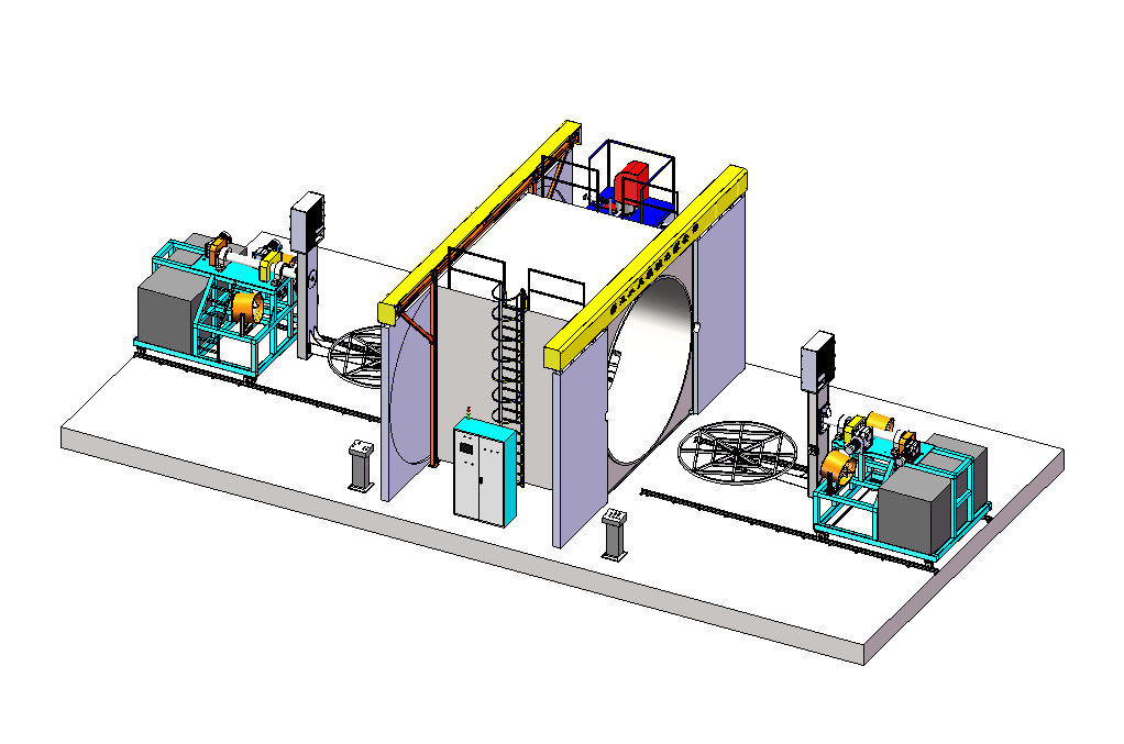 PLC Shuttle Rotomolding Machine 1000KG Max. Weight 3000mm Max. Diameter