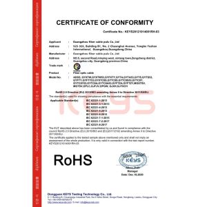 guangzhou fiber cablepuls co ltd Certifications