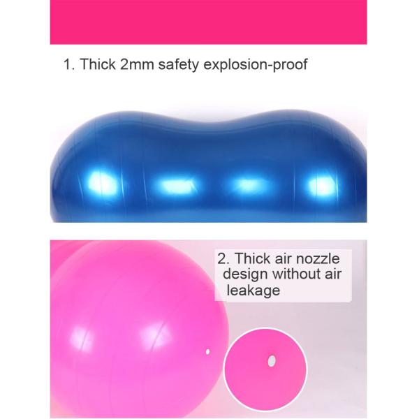 Fitness Exercise Peanut Shaped Exercise Ball Flexible 45cm