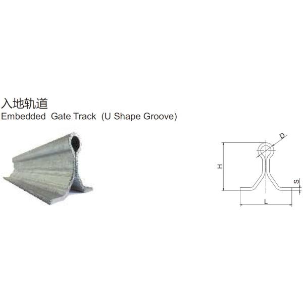 Aluminium In Ground Automatic Electric Sliding Gate Track Hardware 6m 3mm Thick R10 Groove