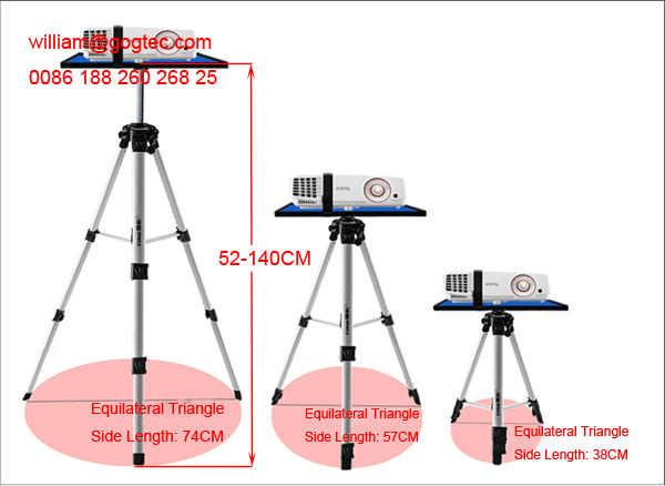 Tripod 0.52-1.40M projector bracket support holder floor stand 29*39CM tray max 15KG lift