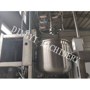China HMI Control Cosmetic Cream Mixers / Hydraulic Lifting Lotion Mixer Machine on sale