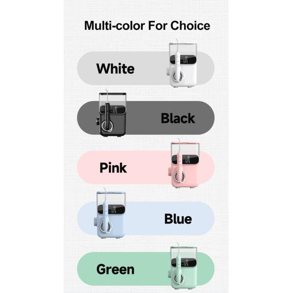 IPX5 Waterproof Cordless Dental Flosser with UV Disinfection 1000ml Oral Irrigator Electric Family Water Flosser