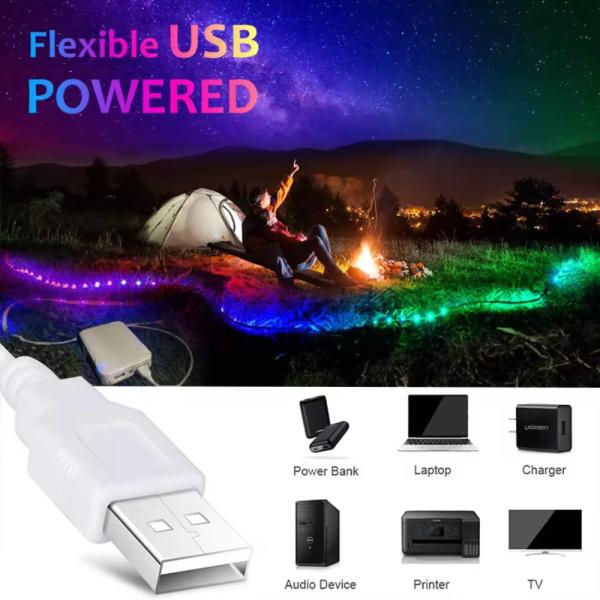 App Control 5V 2835 USB Flexible 5050 RGB Strip Ribbon Diode For Festival Bedroom TV Desk Decoration