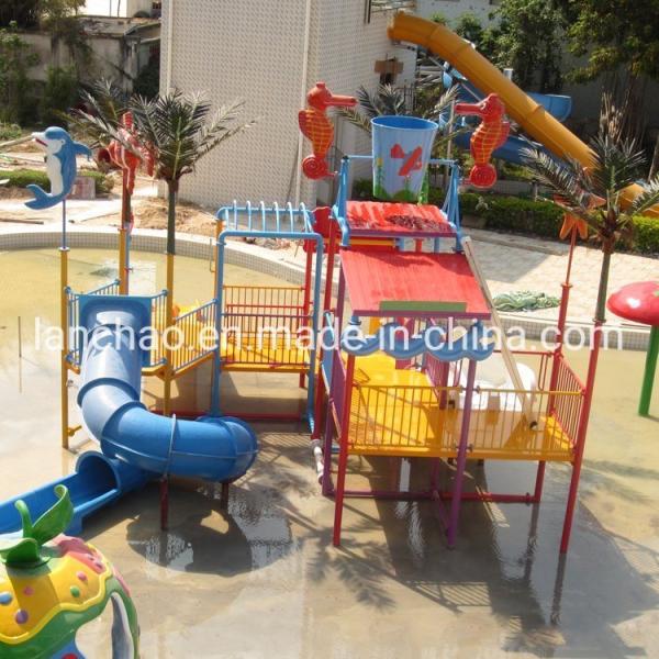 Play Equipment Splash Water Playground Fiberglass Spray With Kids Slide