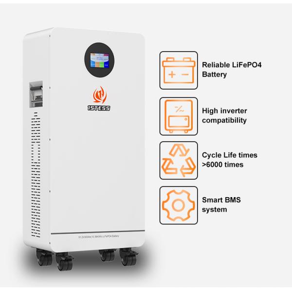 300Ah Lithium Solar Battery 15.36kWh Lifepo4 Battery Mobile 51.2V Home Energy Storage System -20°C To 55°C