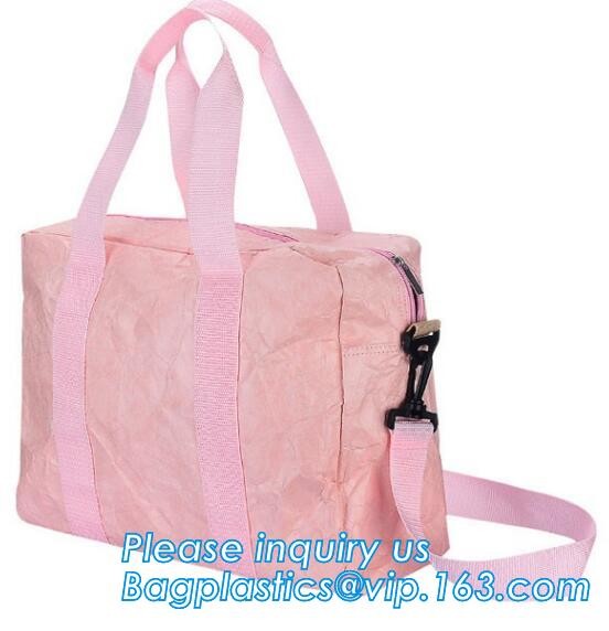 Custom Eco friendly tyvek Lunch bag Insulated Cooler bag,tyvek kraft paper insulated aluminum foil lunch box bag with sn