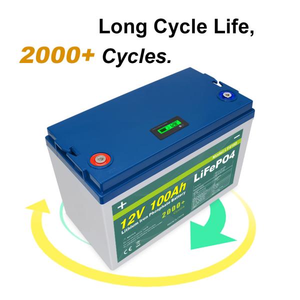 200Ah 300Ah 100Ah 12V 32700 lifepo4 battery pack LCD Power Display Smart BMS