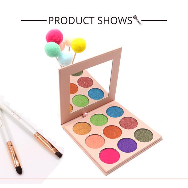 9 Color Shimmer Makeup Palette Multi Coloured Eyeshadow ISO 22716