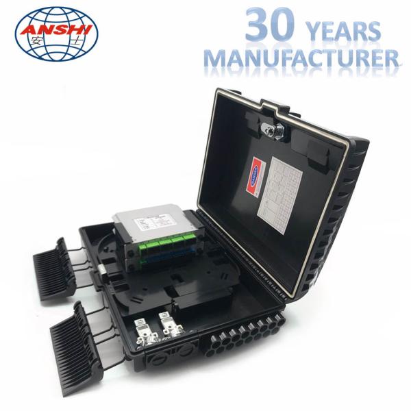 16 Port Outdoor Fiber Distribution Box Black Optical Distribution Frame