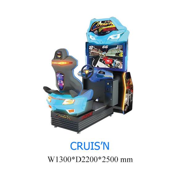 350W 110V Car Racing Arcade Game Machine For Kids 5 ~ 12 Years Old