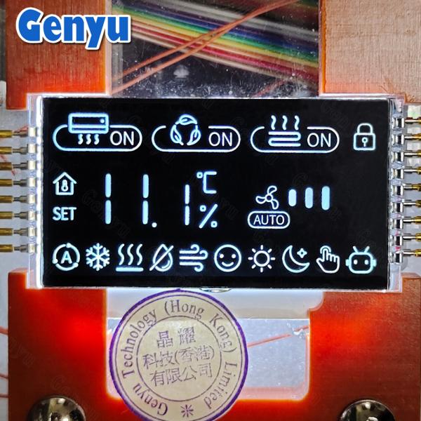 Quality 2.2 Inch VA LCD Display 7 Segment White Digits PIN Connect For Thermostat for sale