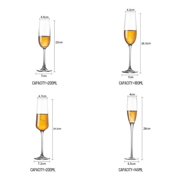 Bulk 6-10oz Crystal Champagne Flutes | Chip-Resistant Laser-Engraved Glassware for Hotels & Galas