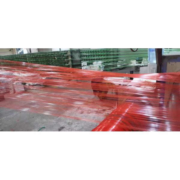 Red PP Leno Woven Mesh Bag With Drawstring Tubular Mesh Sacks 1.4mm X1.6mm