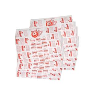 China Customized printing logo eco-friendly biodegradable burger sandwich greaseproof paper wholesale