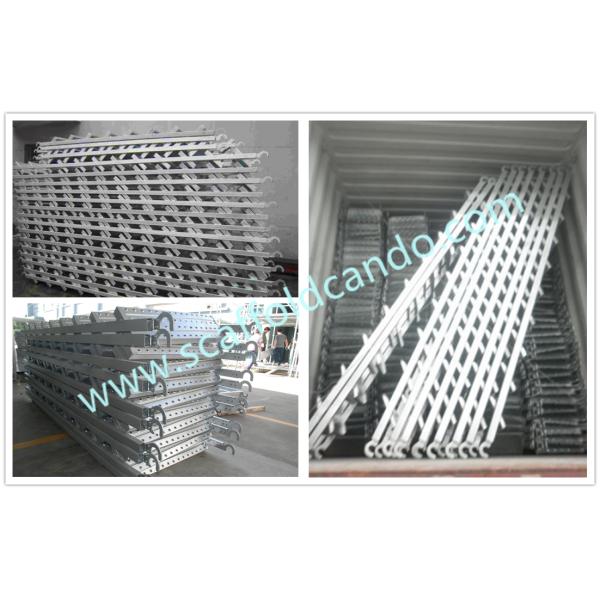 Galvanized 850*2370mm, 550*2691mm Q235 scaffolding stair case for Ringlock scaffolding system 8 steps 9 steps ladder