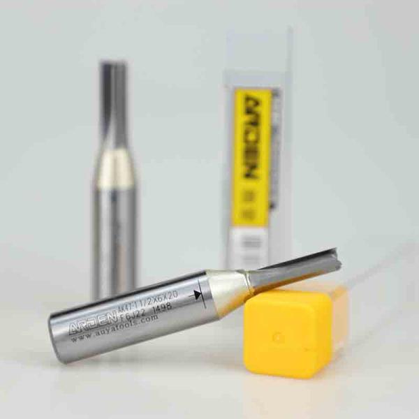 1 / 2 TCT Carbide Tipped TCT Router Bits CNC Engraving Tools Three Edge File Tooth Straight groove Milling Cutter