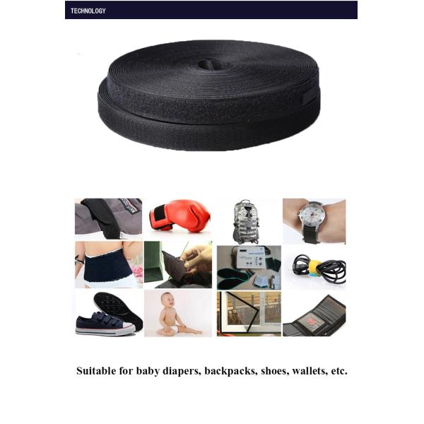 3/4inch 50mm Factory Black white Hook and Loop fastener Tape Roll