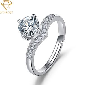 China Diamonds Personalized Silver Ring wholesale