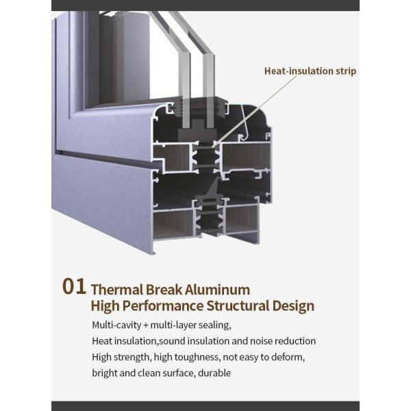 Grandsea Hot Sale Aluminum Sectional Design Glass Folding Doors for Houses