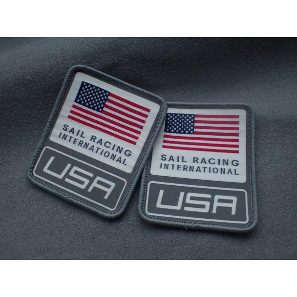 Rectangle Shape Overlock Stitch Polyester Clothing Tags Labels