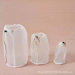 China Small Drawstring Nylon Mesh Filter Bag 200 Micron FDA Certificate wholesale