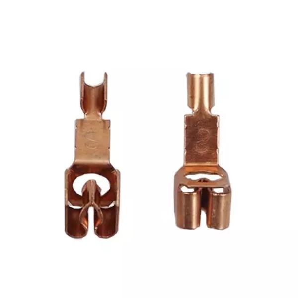 Quality OEM High Precision Metal Stamping Parts Brass Stamping Socket Contact Black Anodised for sale