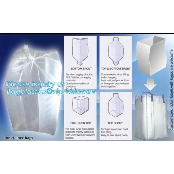 Bitumen Big FIBC Jumbo Bags Bottom Spout , Inner Liner Bag Ventilated Breathing