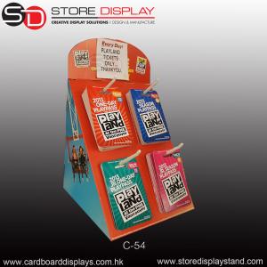 China Display corrugated counter displaybox with hooks wholesale