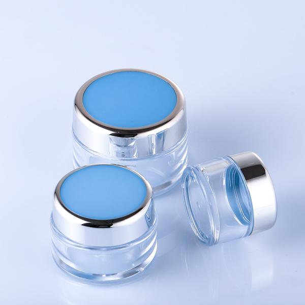 Round Cream Packaging Jar 20g Acrylic Material UV Printing 50mm Width