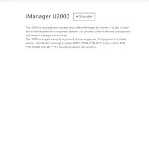 China HUAWEI Software iManager U2000 NMS wholesale