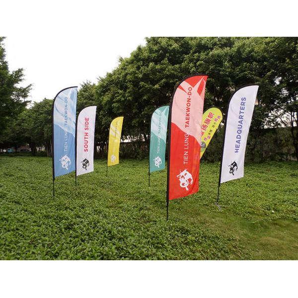 OEM Logo Outdoor Beach Flag Promotional Feather Banner Stand