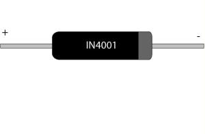 1A Plastic Silicon Rectifier Diode 1N4001 With Rectifier Reverse Voltage 50V