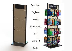 Customized MDF Branded Display Stands Wood Floor Stands For Socks
