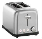 China Kitchen Products 900W Toaster Double Slot Sandwich Pop Up Toaster 120V on sale
