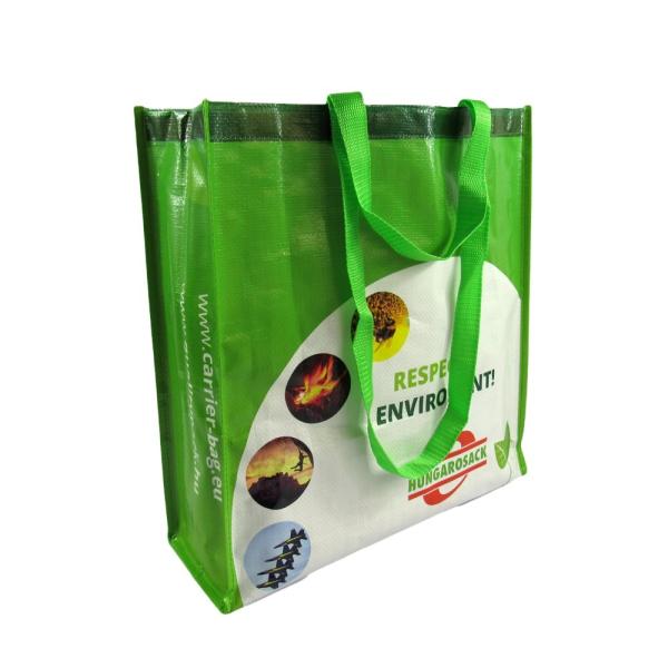 Promotion eco friendly foldable large capacity shopping laminated pp woven bag