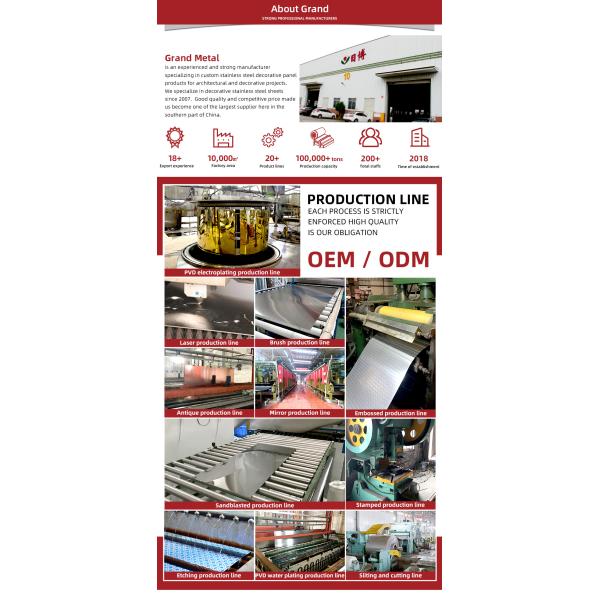 Higt grade 304 laser etching stainless steel sheet PVD gold color with square pattern stainless steel 3d texture