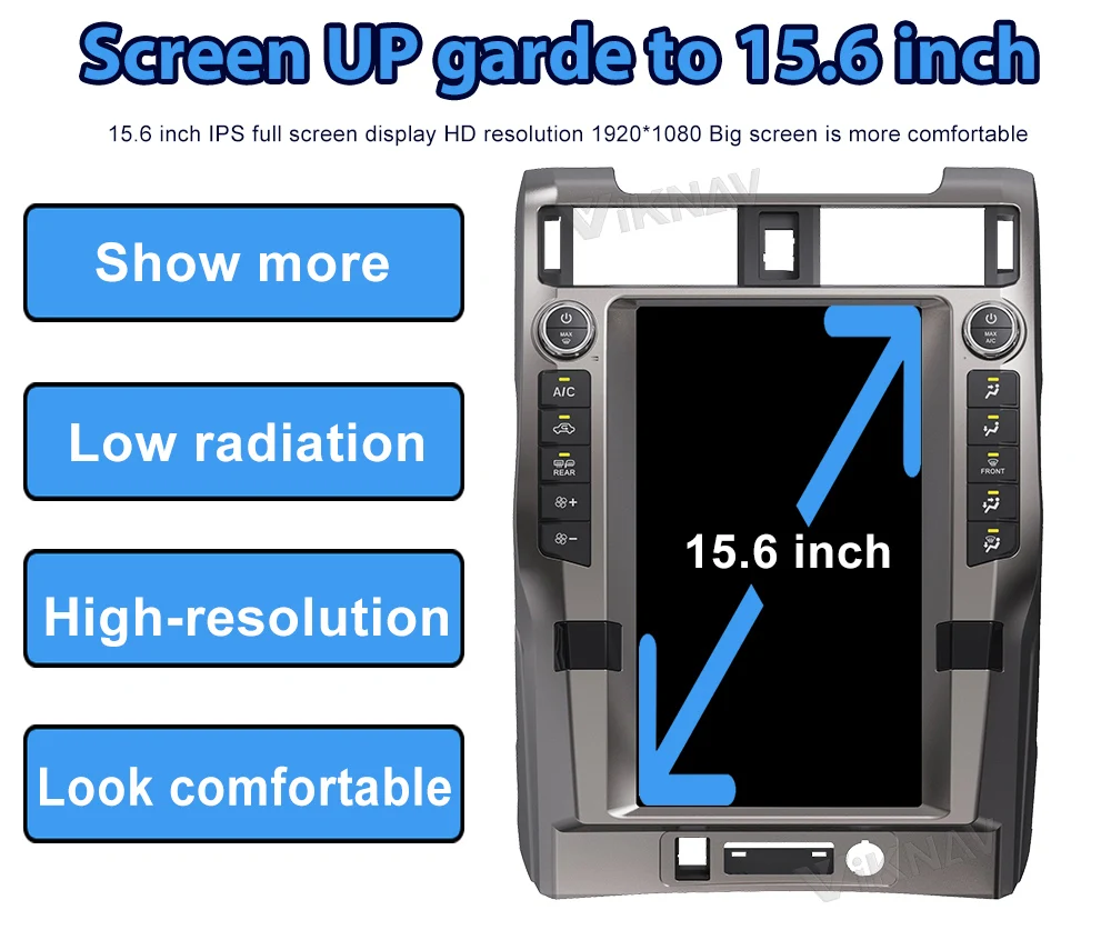 Auto Stereo Car Radio For Toyota 4Runner 2010-2023 Android Auto Carplay GPS Navigation Display Screen Multimedia player